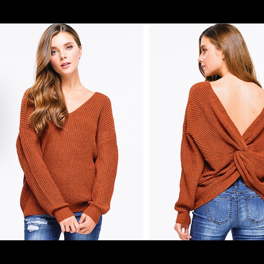 Reversible knit sweater